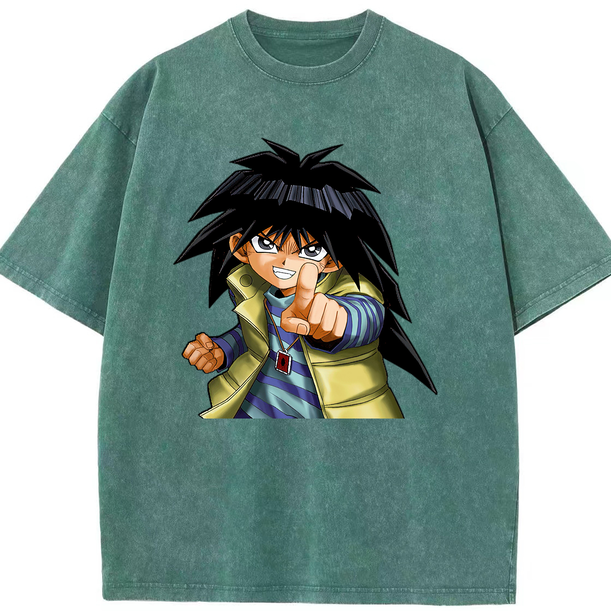（画像用） 遊☆戯☆王 Yu-Gi-Oh! 綿100% ヴィンテージ風 半袖Tシャツ（フロントプリント）